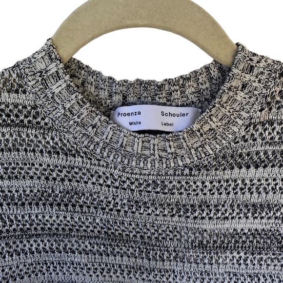 PROENZA SCHOULER WHITE LABEL Cotton Silk Pique Knit Top - Ecru - Picture 5 of 9